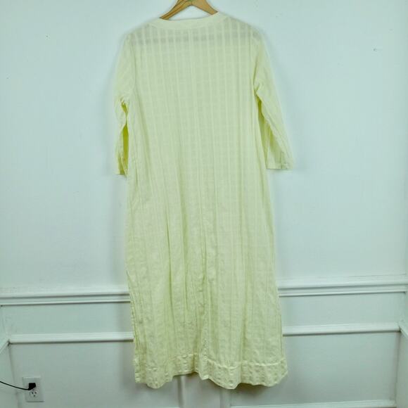 Pomander Place Medium Kaftan Carolina Maxi Dress Butter Yellow Cotton Resort - Picture 10 of 11